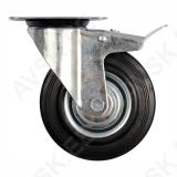 Double Brake Sw. Caster W/Black Rub.100