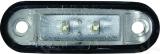 KÜLJETULI LED. KOLLANE VALGE KLAASIGA. 12/24V 0.5M KAABEL 78X22X18MM