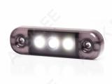 KÜLJETULI LED 12/24V VALGE TUMEDA KLAASIGA 3-LED 84X25X11MM