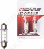 12v sv8.5-8 led pirn 36mm valge blister 2tk 4cars