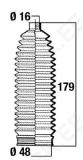 Roolilati tolmukate 16 x 48 x 179